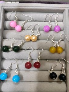 Pearl colourful earrings