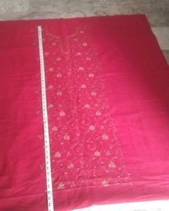 kashmiri embroidery cotton full suit piece (unstit