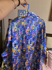 Patterned Button-Down Shirt