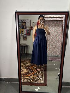 Navy Blue Midi Dress