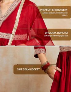 Elegant Red Kurta Set