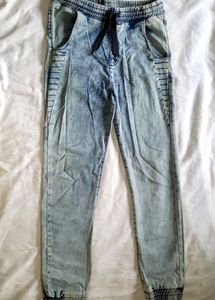 Ajio Denim Jeans Joggers Size 28