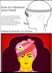 Striped Barati Groom Pagdi/Turban Cloth 6.5 Meter