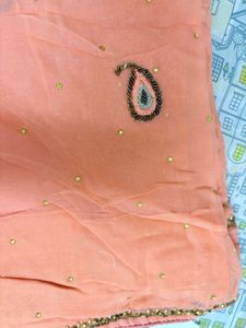 Very Light Weight Peach Saree
