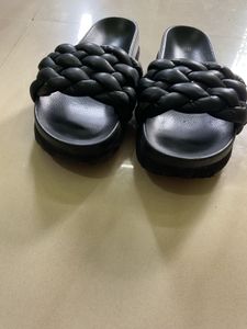 Braided Black Slides