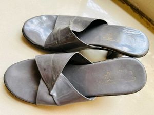 Grey Criss-Cross Slides Heels 👠