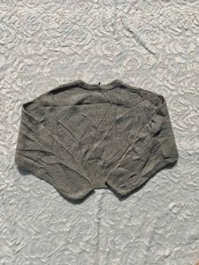 H&amp;M Gray Knit Cropped Sweater