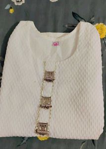 White Cotton Kurta