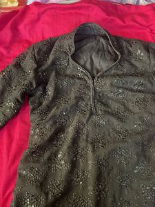 Black Embellished tunic top