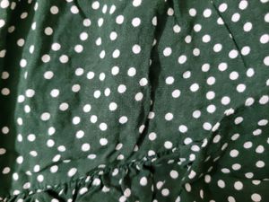 Dark Green Polka Dot Mini Skirt