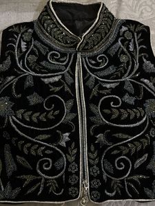 Embellished Velvet Vest