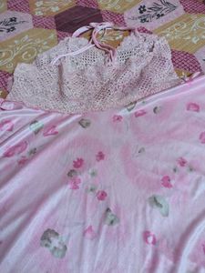Beautiful Floral Short Nighty