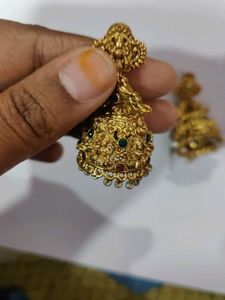 Golden Jhumka Earrings