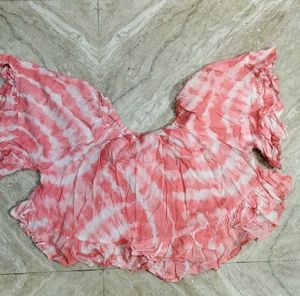 Tie-dye Ruffle Top