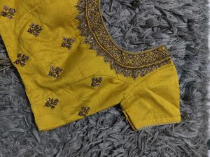 Yellow Embroidered Blouse