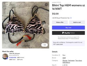 New H&amp;M Bikini + Free 2 Pair Earings Set