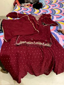 Party Wear Skirt Kurti Set