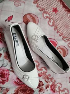White Pointed Toe Flats