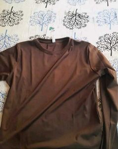 coffee brown long sleeve top