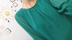 Green Polka Dot Top