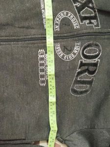 Grey Black Sweatshirt Zipper Hoodie