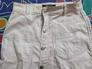 🩷🤍Twist Jeans Creamy Pink Skirt🩷🤍