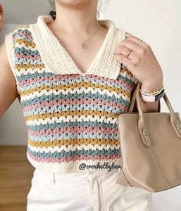 Crochet Blue Top Or Cardigan Like