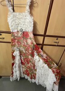 Floral Design Frock For Small Girls
