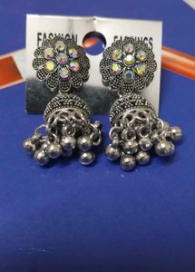 Silver Jhumkas🩶🌸