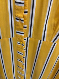 Striped Yellow Shirt Dress