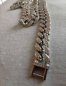 Link Chain Necklace with Rhinestone Anti Tarnish