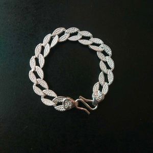 SR91 Pure Silver Figaro Chain Bracelet Unisex