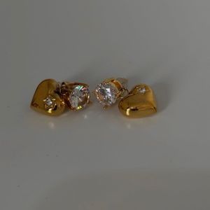 Heart stone earrings