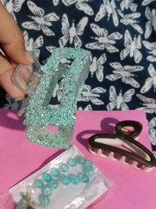 Sparkly Hair ClawClip+aesthetic Clecture+bracelet