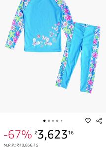 Blue Printed Dress (Girls)