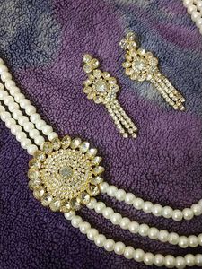 Royal Pearl Necklace &amp; Earring Set