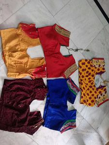 Set of 5 Indian Saree Blouses