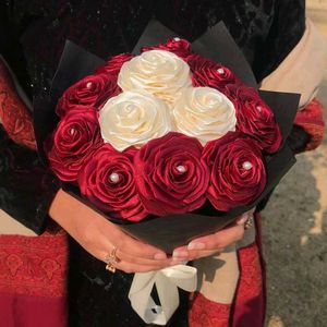 Handmade Ribbon Rose Bouquet 🎀💐