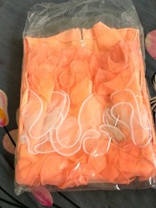 New Cute Peach Ruffle Dress