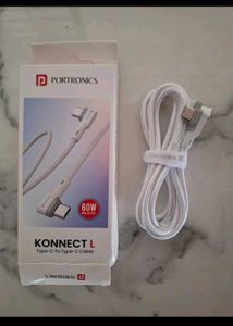 Portronics USB Type C To CCable 2 A 1.2m