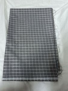 Grey Plaid Linen Fabric