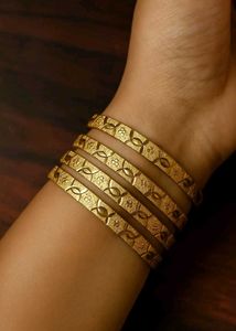 Gold-toned Bangle Set