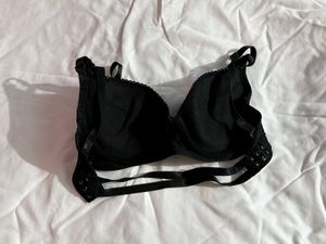 Black Bra with scalloped trim