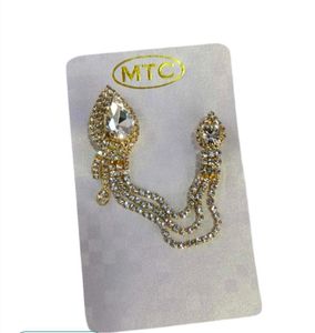 Rhinestone Dangle Brooch