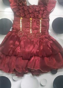 Burgundy Party Dress