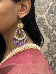 Purple Drop Earrings