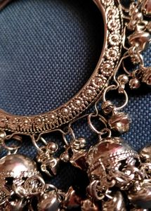 Oxidized Silver Jhumka Bangles – Navratri Special