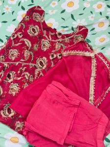 Floral Print Red Dress