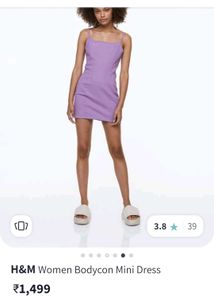 (H&M) Bodycon Denim Mini Dress 👗