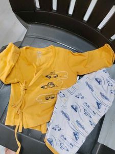 Cute Car Print Baby Pajamas
